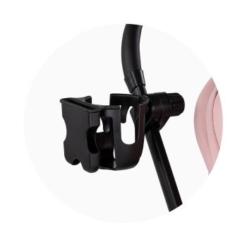 Universal 2 in 1 telephone/cup/bottle holder for baby stroller black