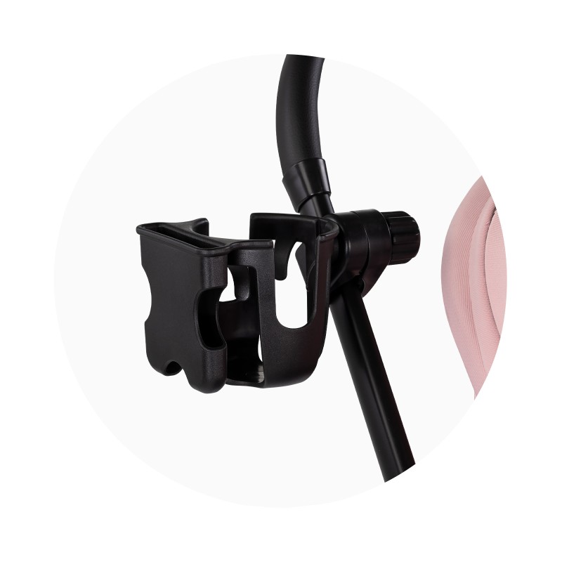 Universal 2 in 1 telephone/cup/bottle holder for baby stroller black