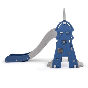 Kid's slide, swing and ball ring blue