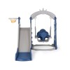 Kids slide, swing and ball ring blue