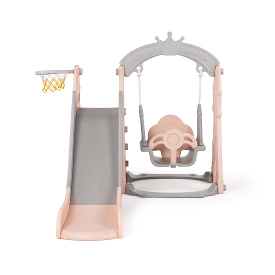 Kid's slide, swing and ball ring pink Kids slide, swing and ball ring pink