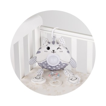 Plush toy for stroller and bed "Big kitty"