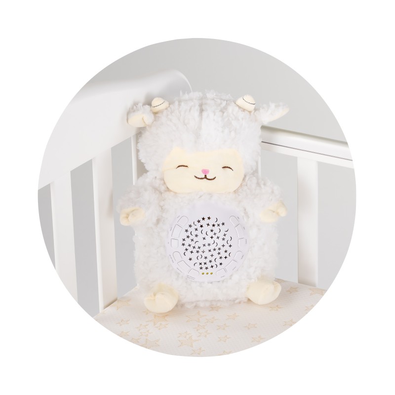 Plush toy with projector and music Lamb