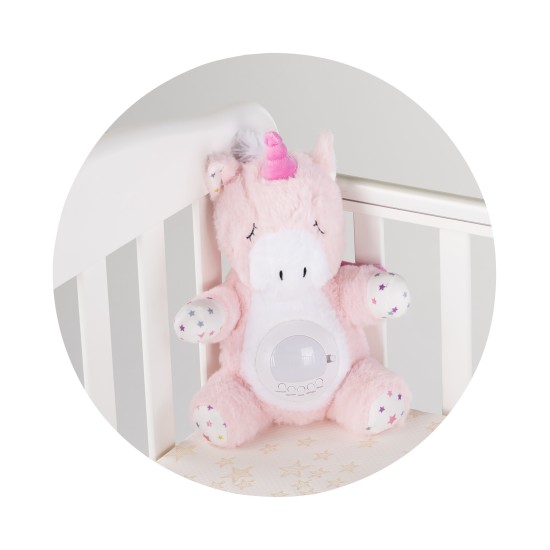 Plush toy with projector and music Unicorn