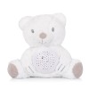Plush toy with projector and music Bear white