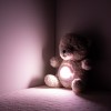 Plush toy with projector and music Bear beige