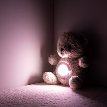 Plush toy with projector and music "Bear" beige