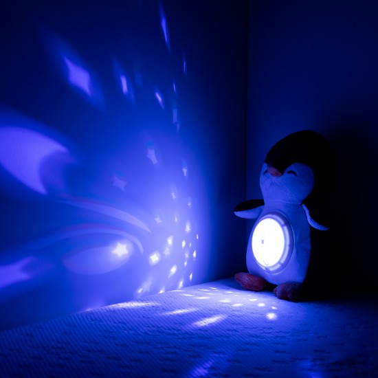 Plush toy with projector and music Penguin
