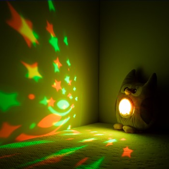 Plush toy with projector and music "Little Owl"