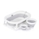 Folding bathtub Bubble Spa with thermometer,bucket and rinse cup - grey Folding bathtub Bubble Spa with thermometer,bucket and rinse cup - grey