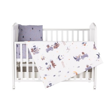 Beding set 5 pc. /Sheet, pillow case, pillow, duvet and duvet cover / winnie astronaut