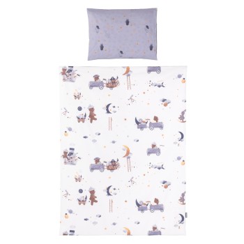 Beding set 5 pc. /Sheet, pillow case, pillow, duvet and duvet cover / winnie astronaut