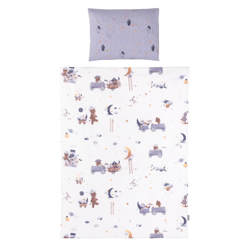 Beding set 5 pc. /Sheet, pillow case, pillow, duvet and duvet cover / winnie astronaut