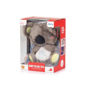 Plush toy breathing with music "Koala" white