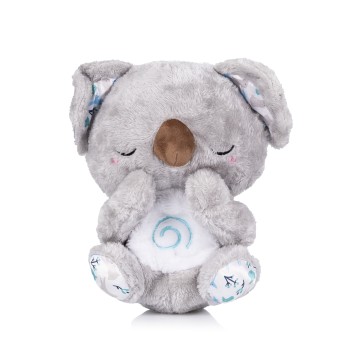 Plush toy breathing with music "Koala" grey