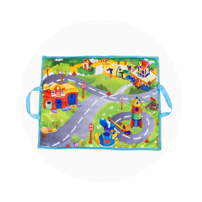 Set of gymnastics mat with 4 cars