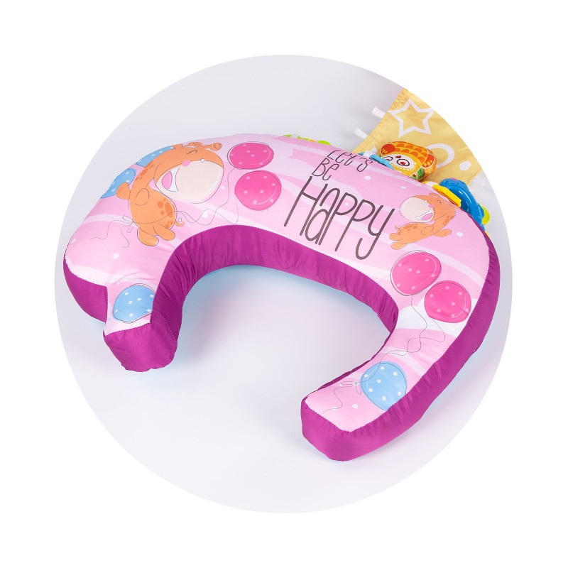Multifunctional baby pillow for active gymnastics 5 in 1 pink