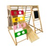 Childrens climbing toy with swing and blackboard