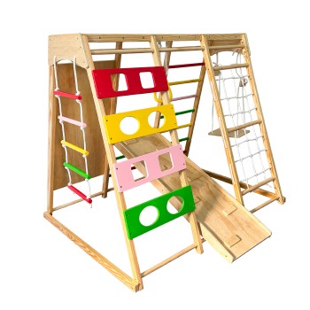 Children's climbing toy and swing, colorful
