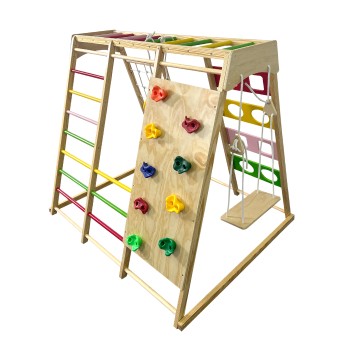 Children's climbing toy and swing, colorful