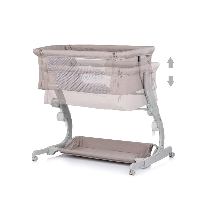 Co-sleeping crib with drop side “Eleganza" tiramisu