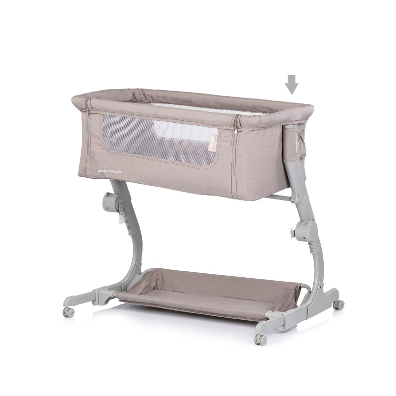 Co-sleeping crib with drop side “Eleganza" tiramisu