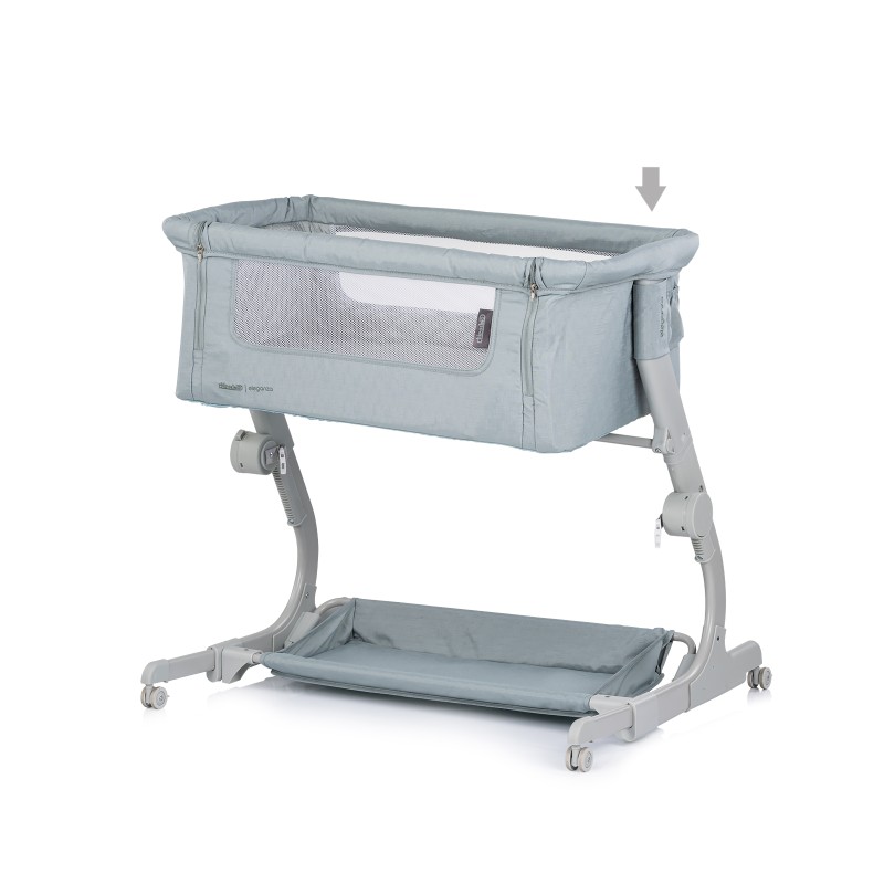 Co-sleeping crib with drop side “Eleganza" basil