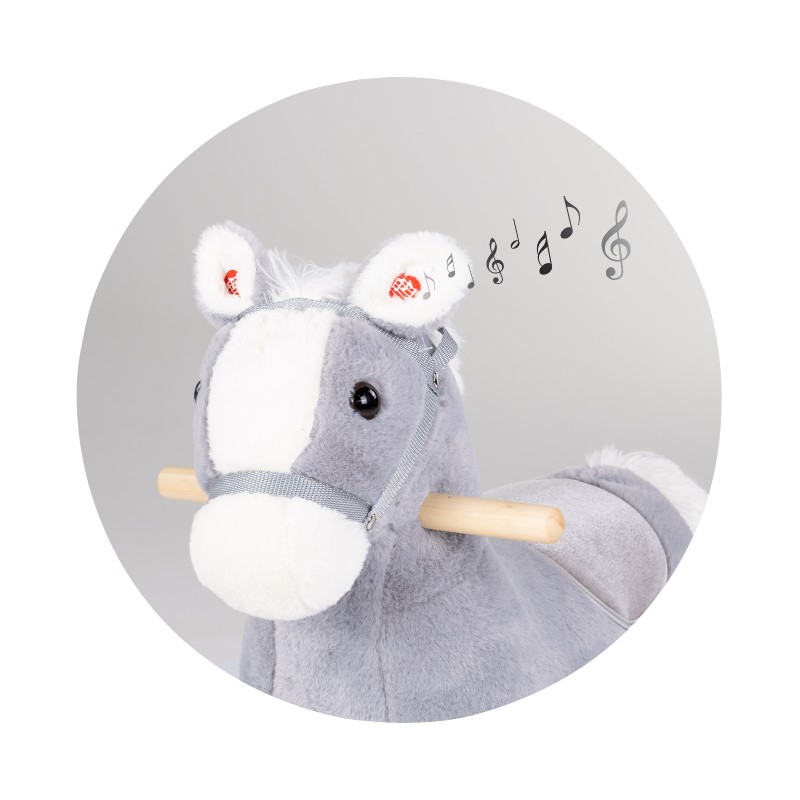 Παιδικό Ξύλινο Λικνιζόμενο Άλογο - grey