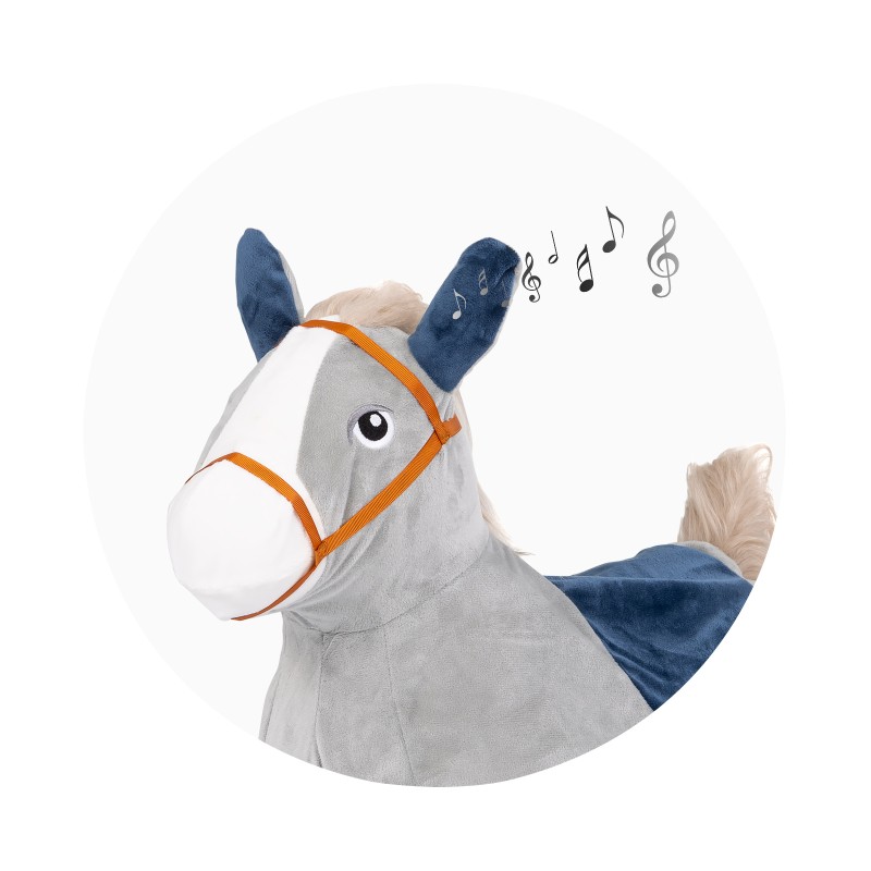 Παιδικό Κουνιστό Λικνιζόμενο Άλογο με Μουσική -  grey