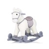 Rocking horse with wheels white