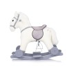 Rocking horse with wheels white