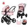 Baby transformable stroller "Amore" powder pink