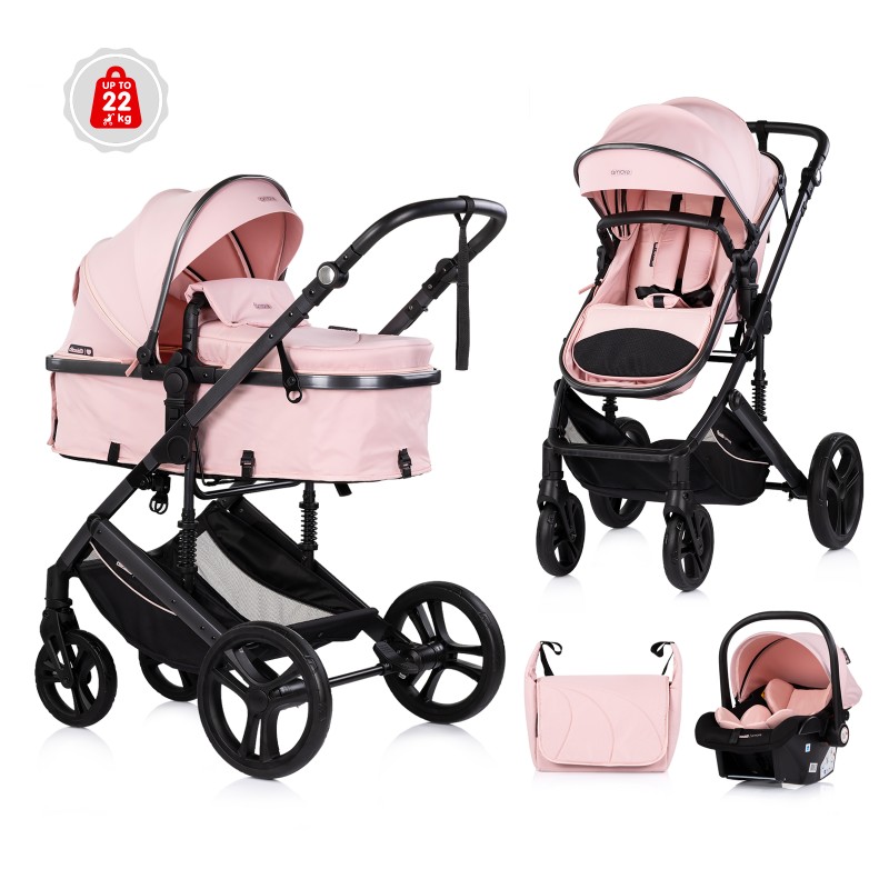 Baby transformable stroller "Amore" powder pink