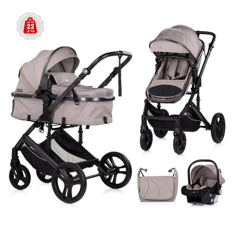 Baby transformable stroller "Amore" latte