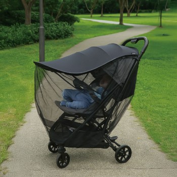 2-in-1 stroller canopy and Mosquito net black