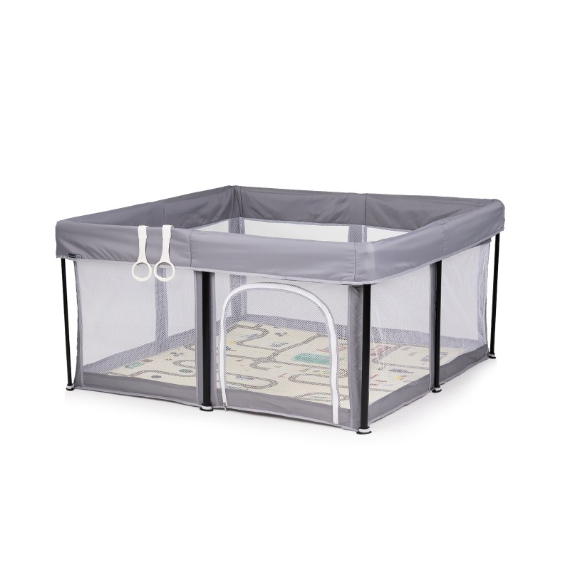Play pen Vibe 120/120 cm, foldable, grey