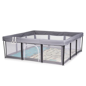 Play pen Easy 180/180 cm, foldable, grey