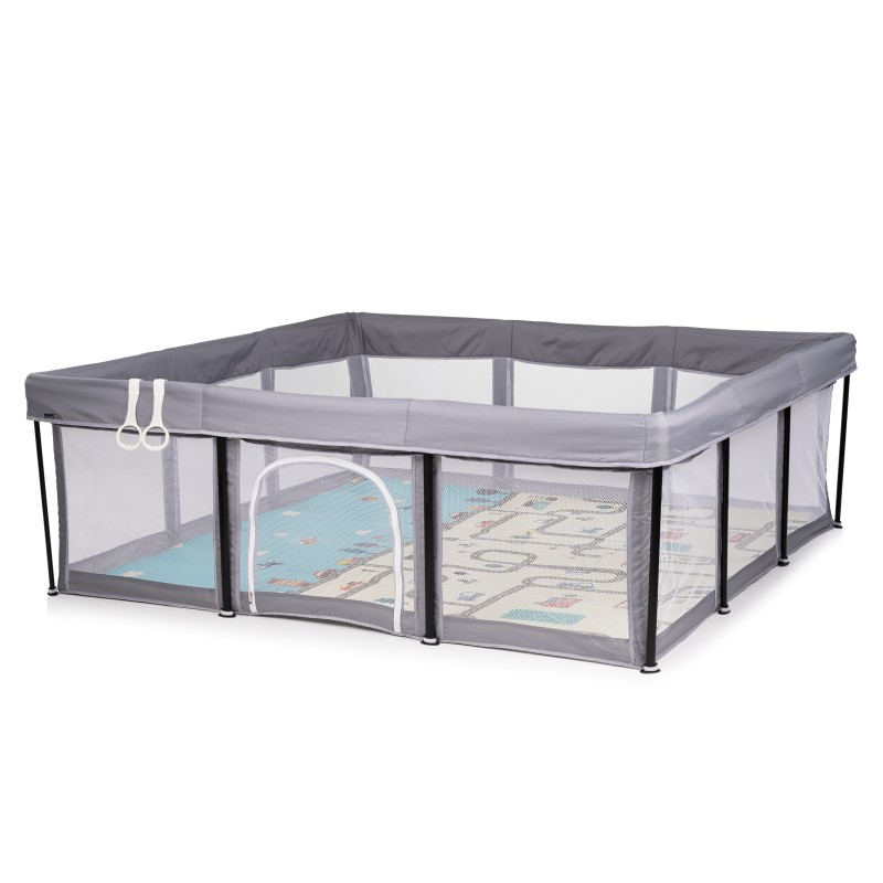 Play pen Easy 180/180 cm, foldable, grey