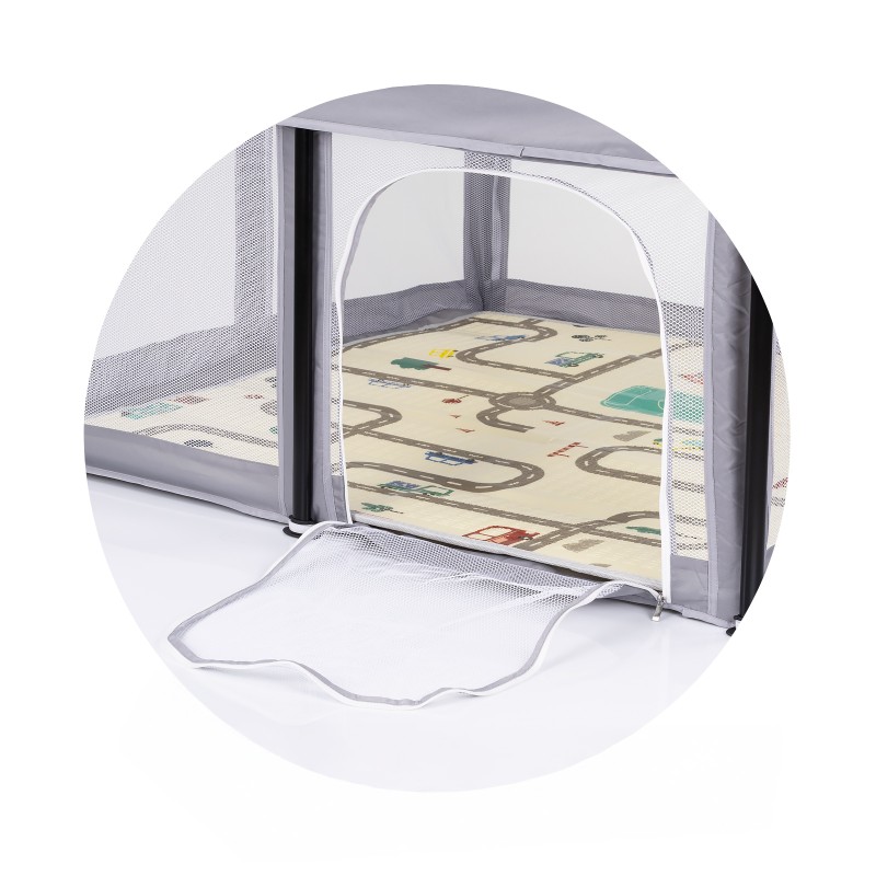 Play pen Easy 180/180 cm, foldable, grey