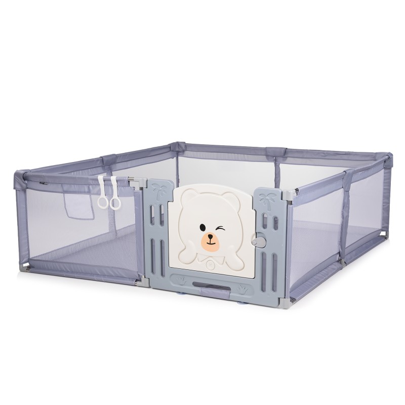 Play pen Amico 180/200 cm, with door, grey