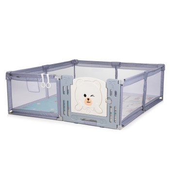 Play pen Amico 180/200 cm, with door, grey