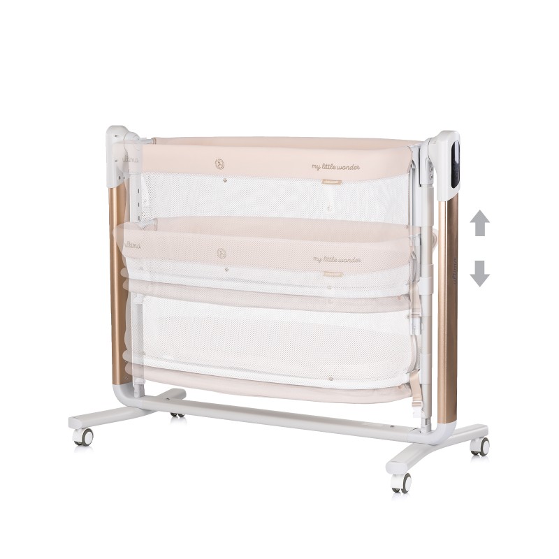 Electric Co-Crib/cradle with drop side “ULTIMA" beije
