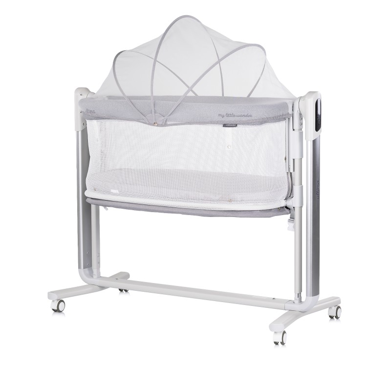 Electric Co-Crib/cradle with drop side “ULTIMA" grey