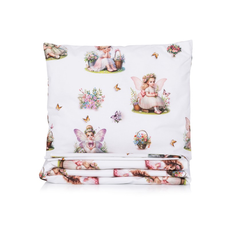 Beding set 5 pc. /Sheet, pillow case, pillow, duvet and duvet cover / the little fairy