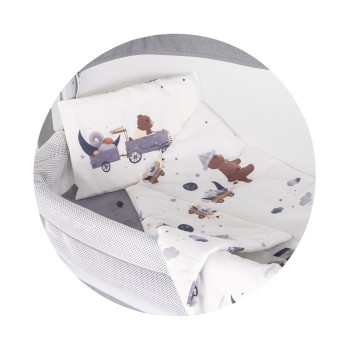 Bedding set for Co-sleeping crib Winnie the Pooh astronaut