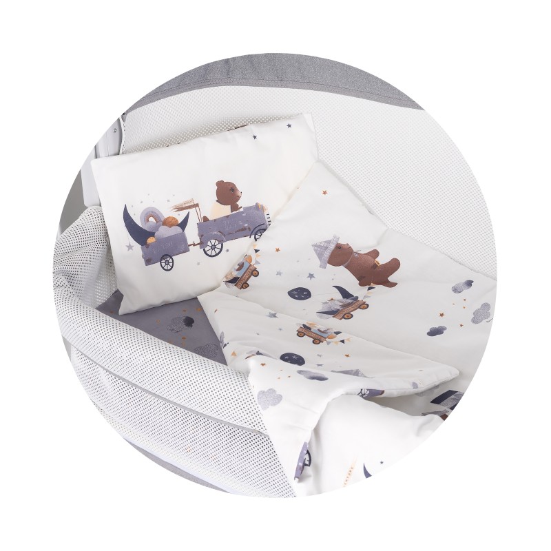 Bedding set for Co-sleeping crib Winnie the Pooh astronaut