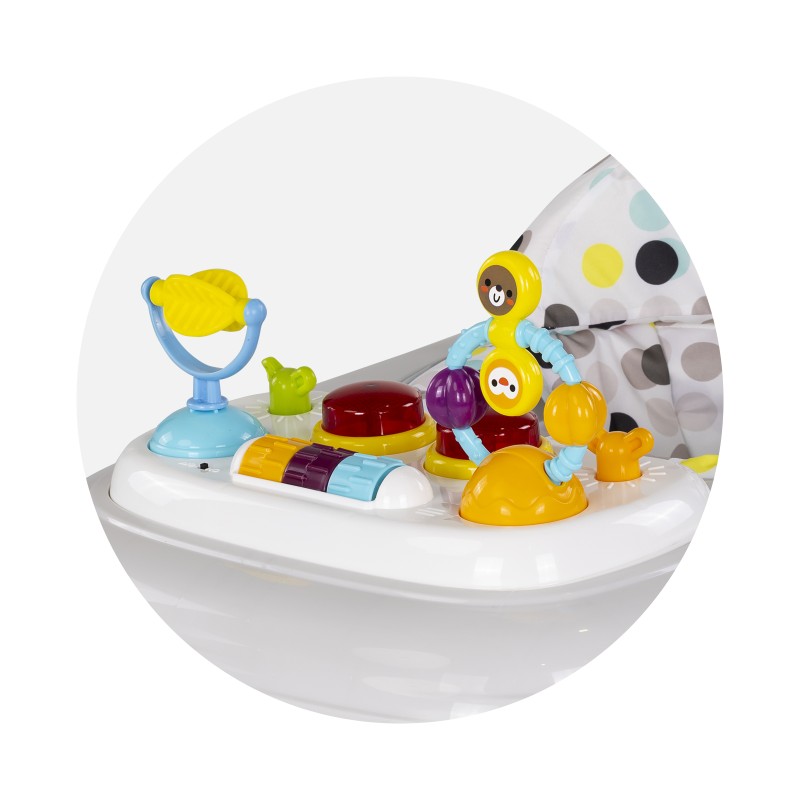 Baby walker with music "Baby Steps" - grey