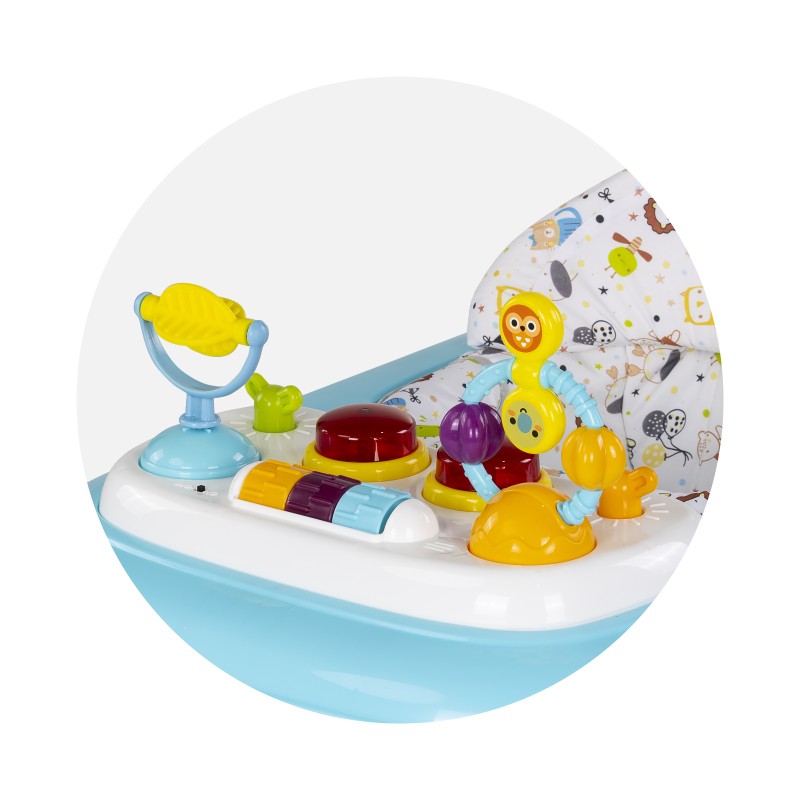 Baby walker with music "Baby Steps" - blue