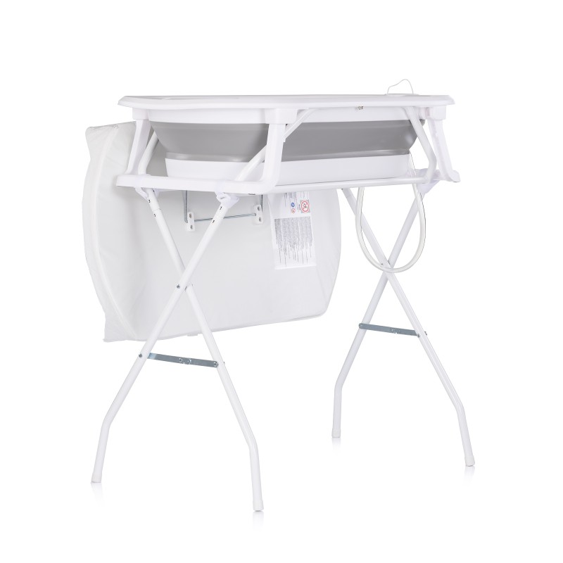 Bath tub with bath stand and changing mat "Sonata" grey