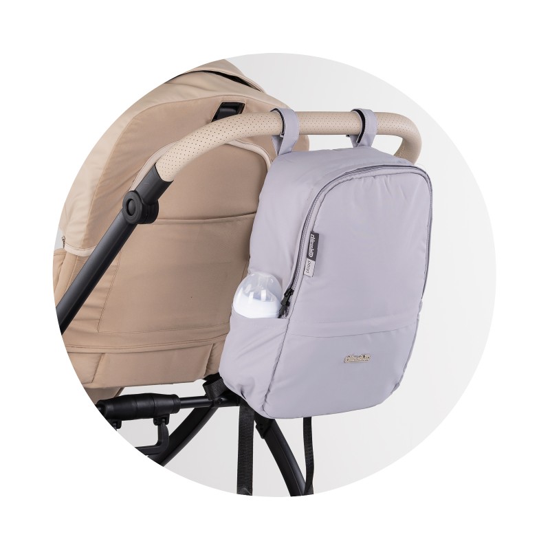 Backpack/ Diaper bag for stroller platinum